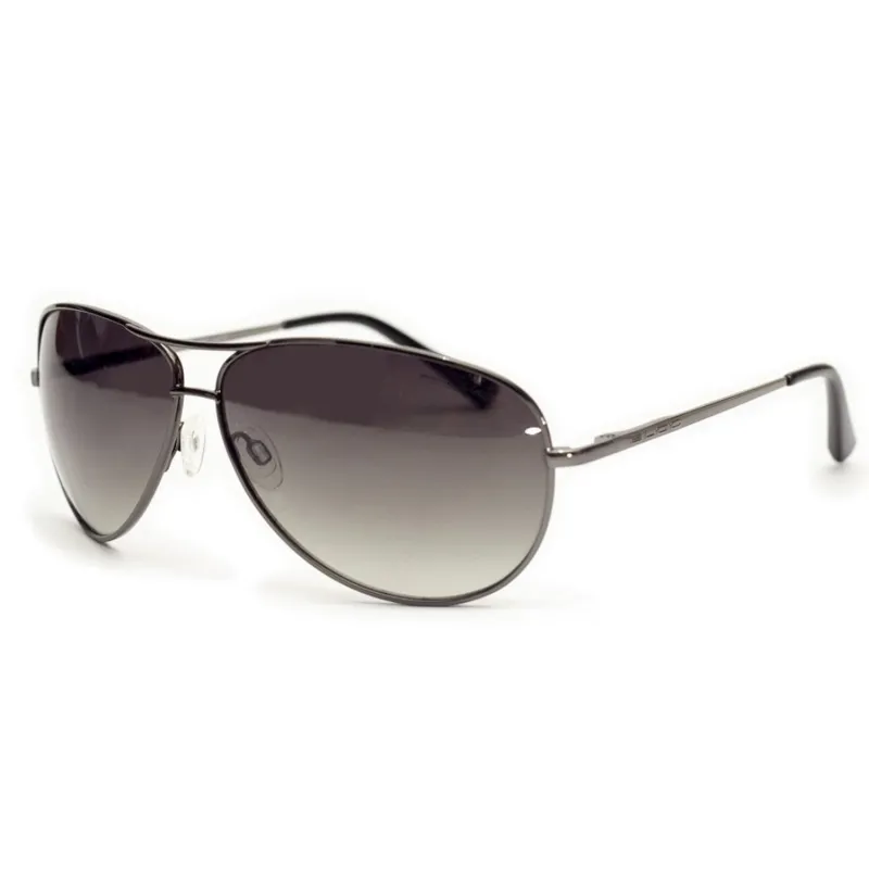 Bloc Navigator Sunglasses  in Gun with Green Graduated Lens